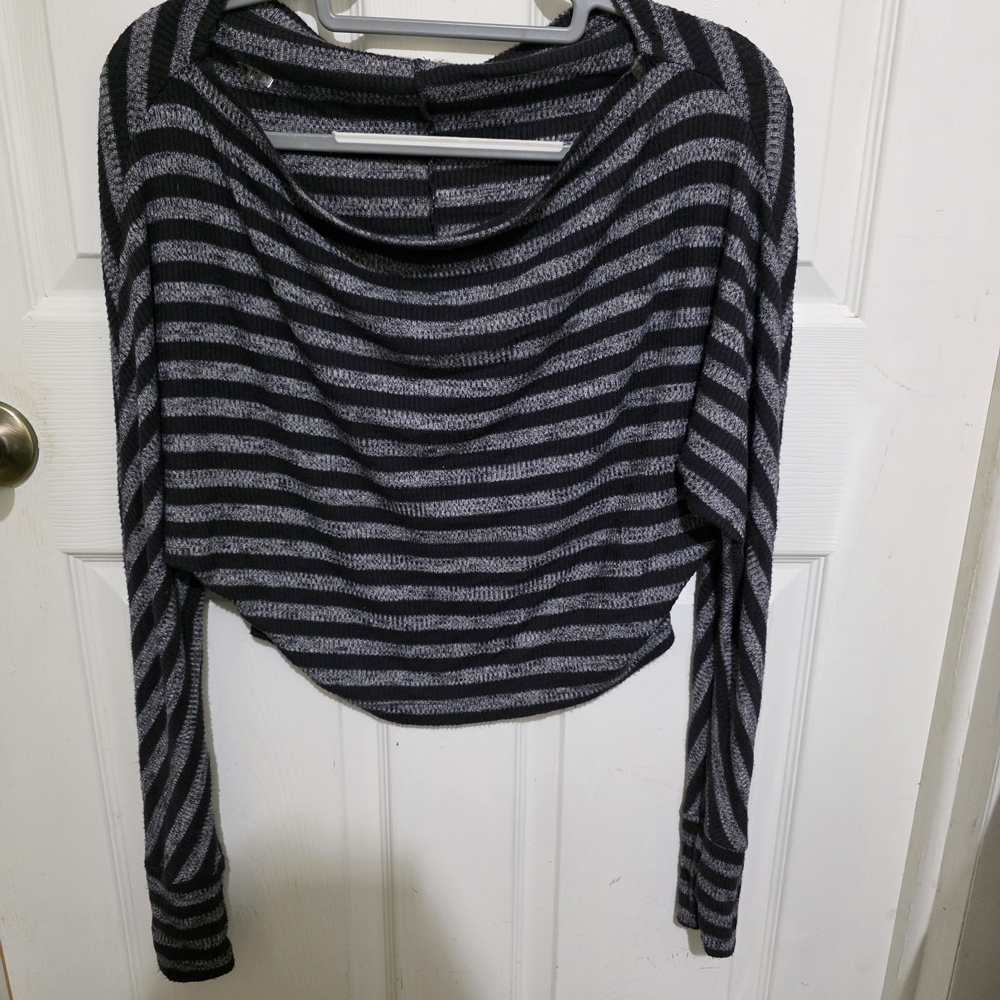 Blooms in the City Striped Long Sleeve Top